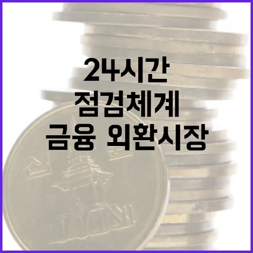 금융·외환시장 24시간 점검체계 유지 요청!