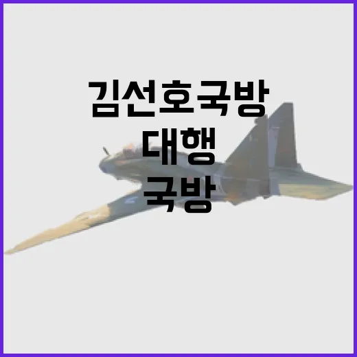 한미동맹 굳건함 김선호 국방대행 첫 통화 공개!