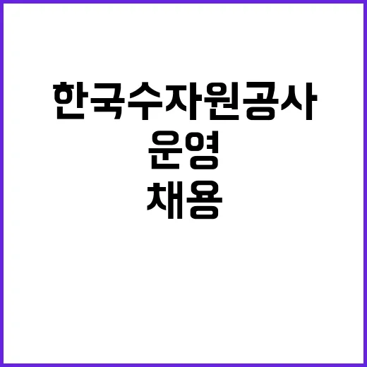 한국수자원공사 비정…