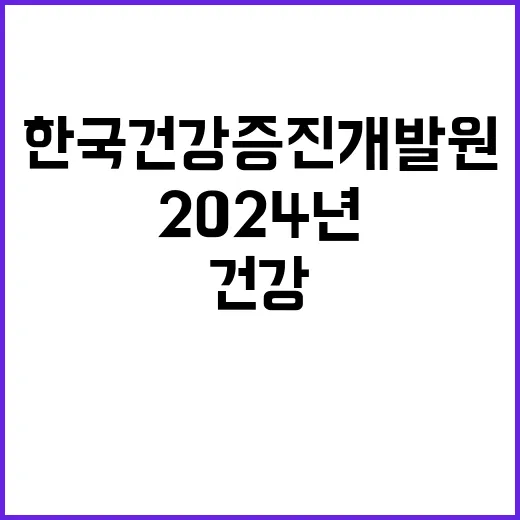 한국건강증진개발원 2024년 3차 위촉전문원 채용 공고