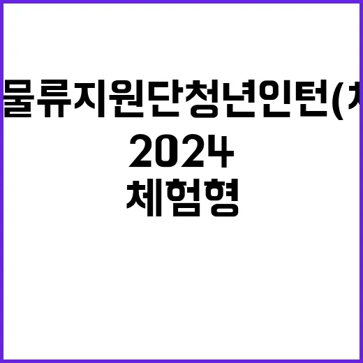 2024년 우체국물류지원단 2차 청년인턴 채용 공고