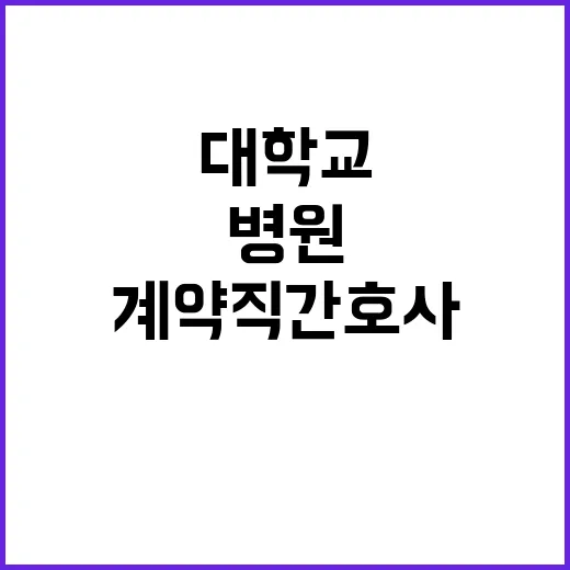 계약직(간호사, 코디네이터) 채용공고