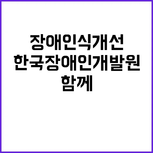 한국장애인개발원 비…