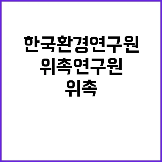 [한국환경연구원] 물국토연구본부 위촉연구원 채용(물 재이용 정책)