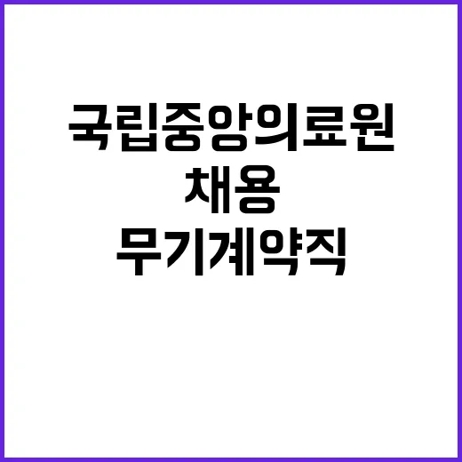 국립중앙의료원 무기…