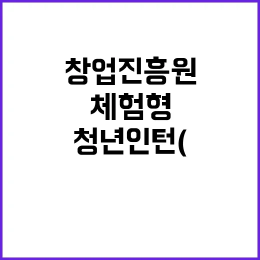 창업진흥원 청년인턴…