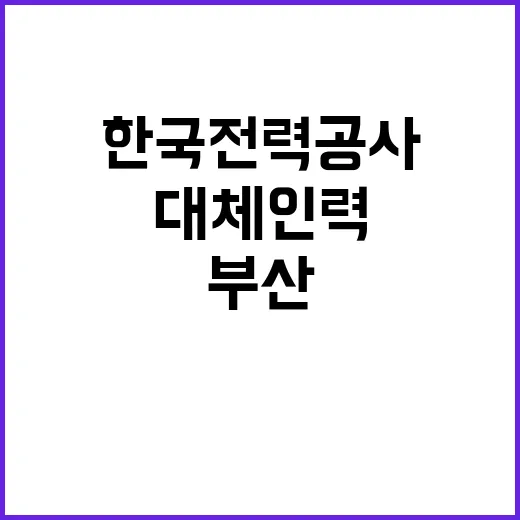 기간제근로자(대체인력) 채용공고[부산울산본부 직할, 서부산지사, 중부산지사]