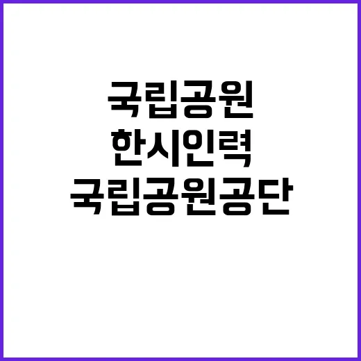 국립공원공단 비정규…