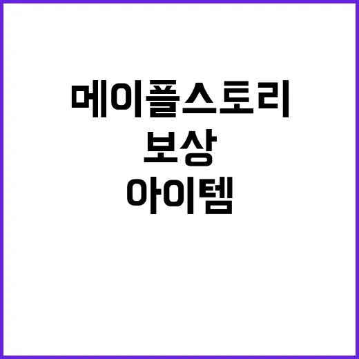 아이템 보상 메이플…