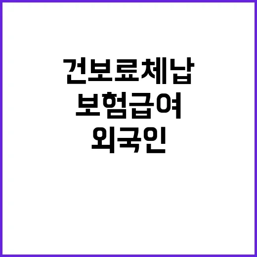 건보료 체납 외국인…