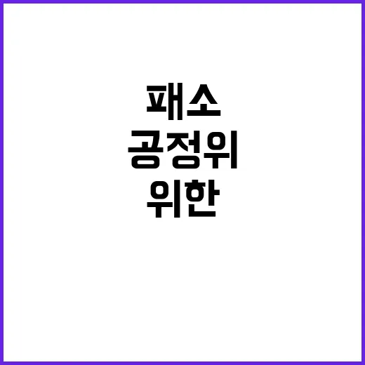 공정위 패소 줄이기 위한 정확한 판단 의지!