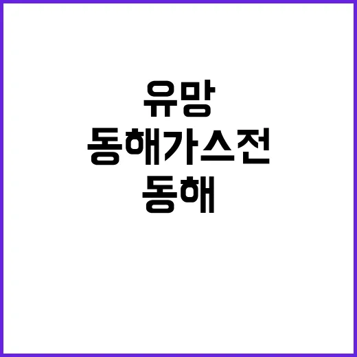 동해 가스전 유망구조의 비밀 밝혀지다!