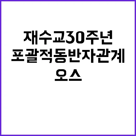 재수교 30주년 한라오스 포괄적 동반자 관계!