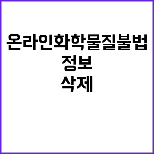 “환경부 온라인 화학물질 불법 정보 삭제 계획!”