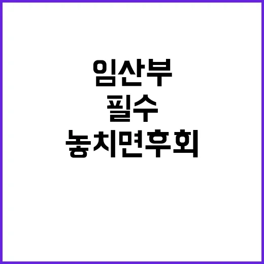 임산부 필수 아이템…