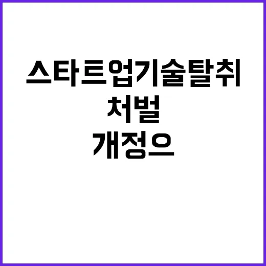 스타트업 기술탈취 법 개정으로 처벌 가능성 증가!