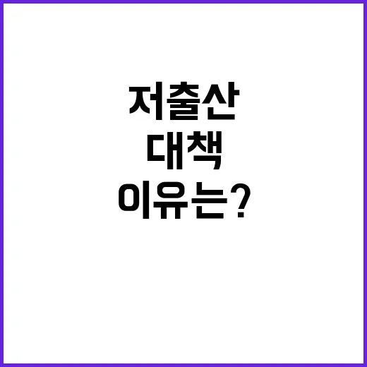 저출산 대책 차질 …