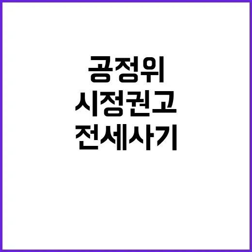 전세사기 보증 취소 공정위 시정 권고!