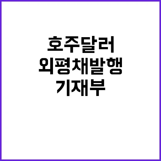 호주 달러표시 외평…