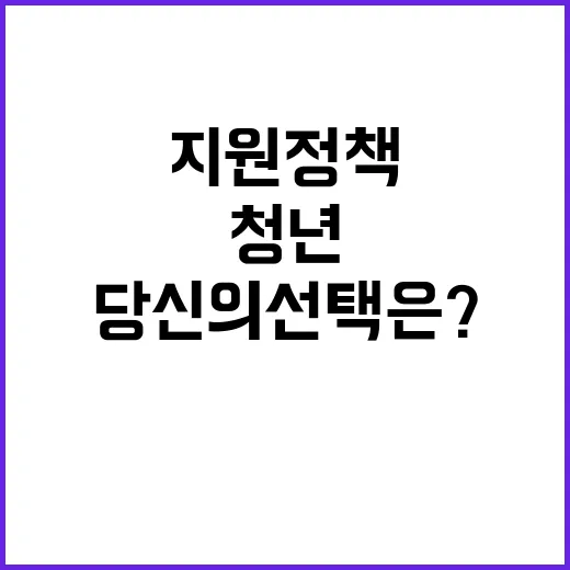 청년지원 정책 당신…