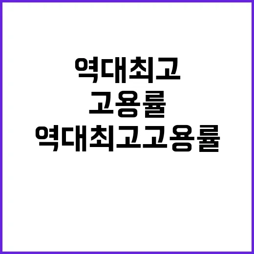 역대 최고 고용률 …