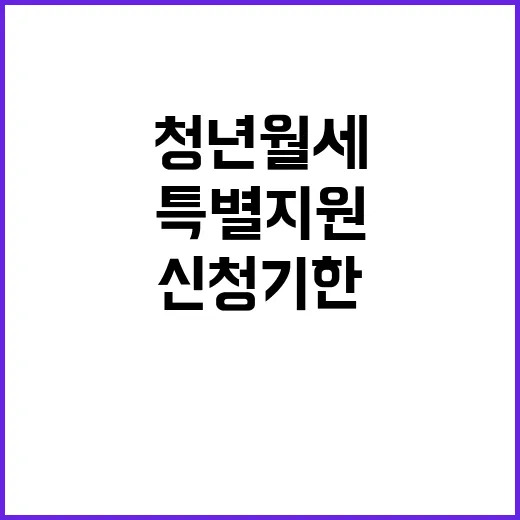 청년월세 특별지원 …