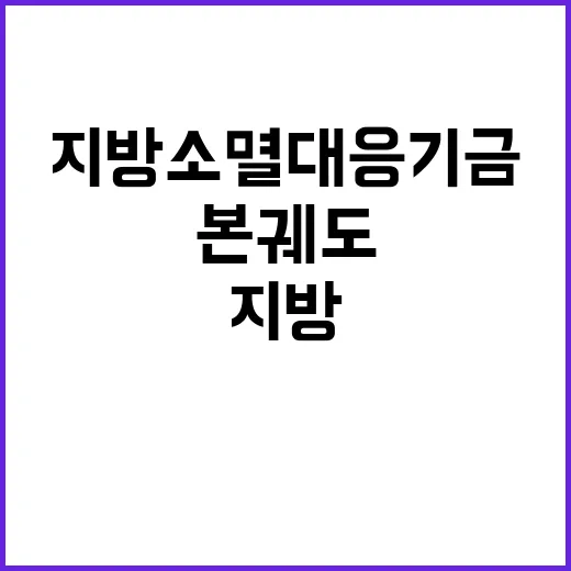 지방소멸대응기금 본…