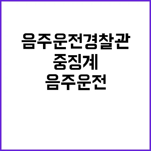 음주운전 경찰관 중…