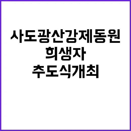 사도광산 강제동원 …