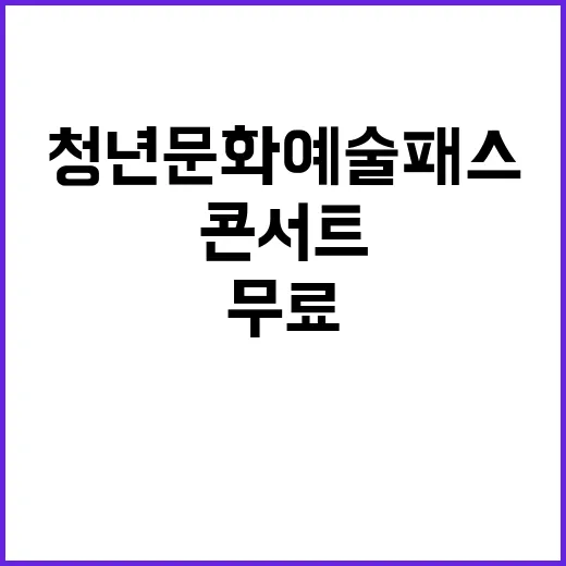 청년문화예술패스 무…