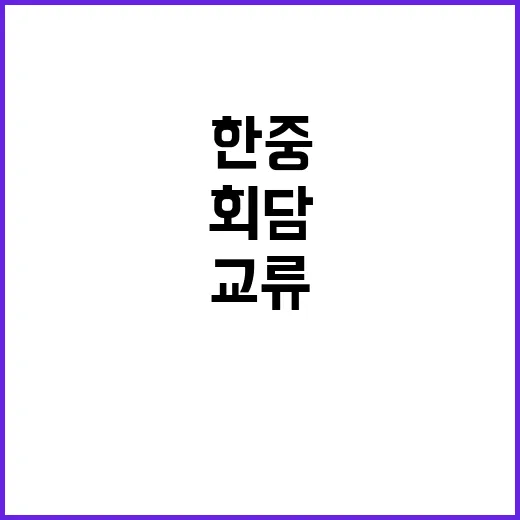 “한중 회담 교류 …