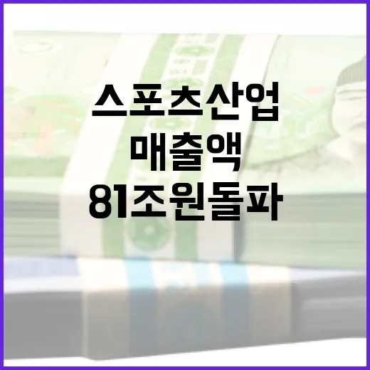 스포츠산업 매출액 역대 최대 81조원 돌파!