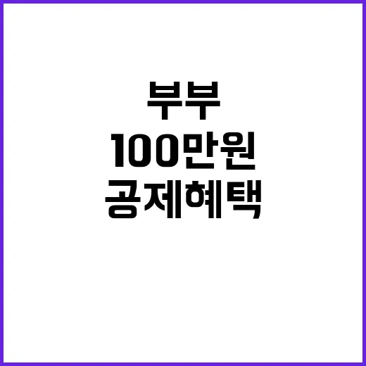 세법 개정안 결혼 부부 100만 원 세액공제 혜택!