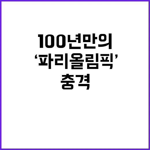 ‘파리올림픽’ 100년 만의 쾌거, 아름다움과 충격!