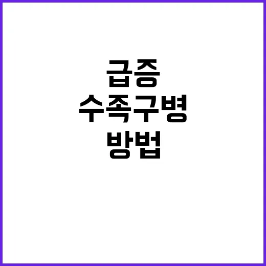 수족구병, 감염 급증…소독 방법 알려드립니다!