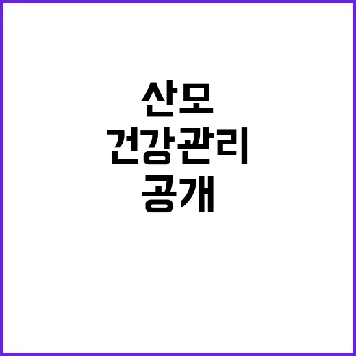 산모 건강관리서비스 서울시와 협의 상황 공개!