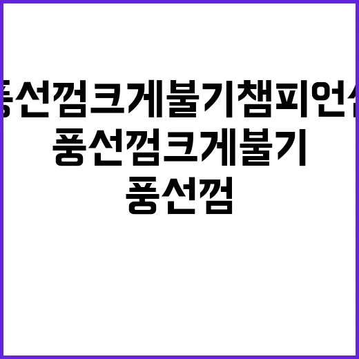 풍선껌 크게 불기 챔피언십