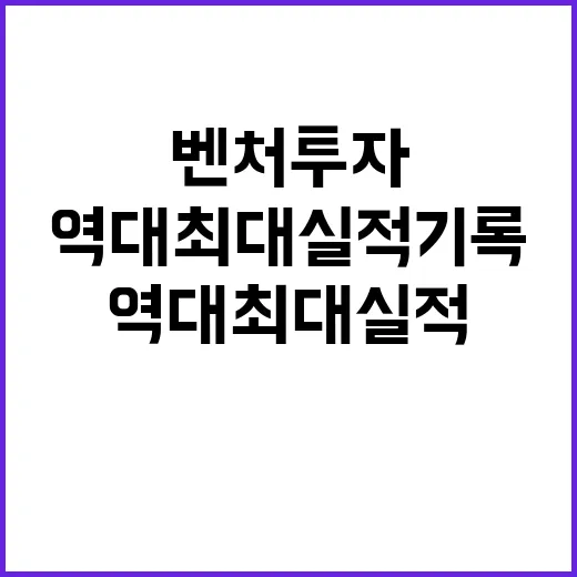 벤처투자 5조 4000억…역대 최대 실적 기록!