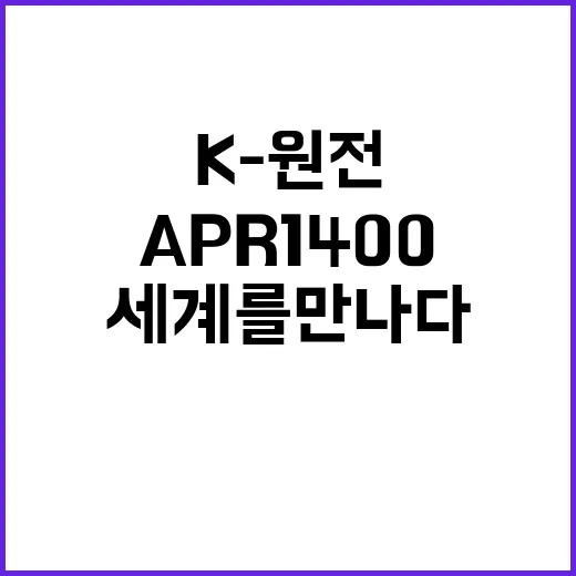 K-원전 ‘APR1400’ 세계를 만나다