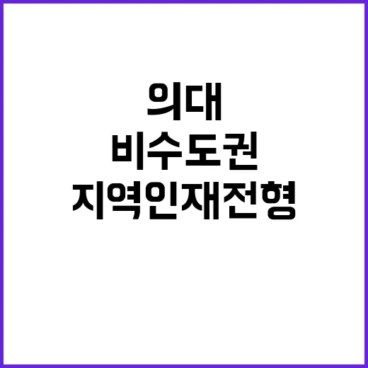 지역인재 전형 의대…