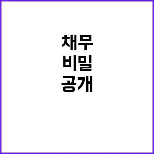 국가채무 안정적 관리 비밀 공개! 클릭必!