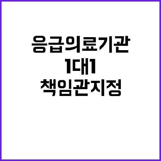 응급의료기관 1대 1 책임관 지정해 진료 보장!