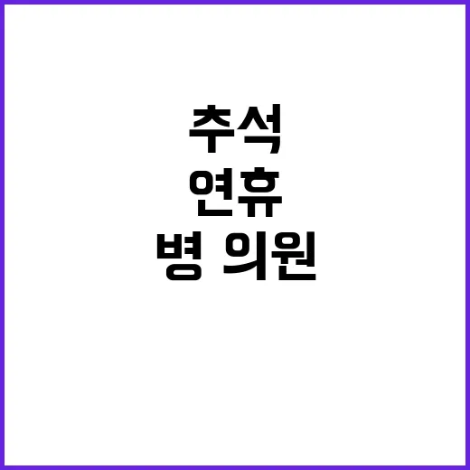 추석 병·의원 80…