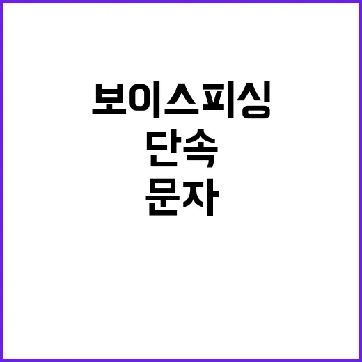 보이스 피싱 문자 …