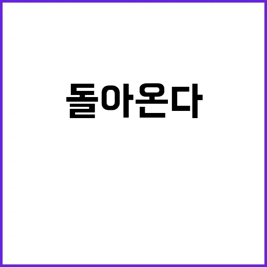 돌아온다