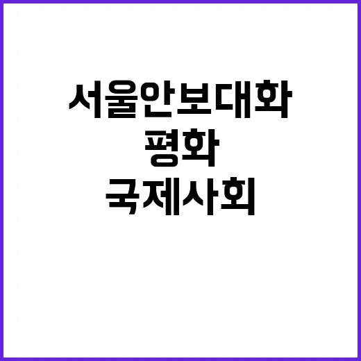 서울안보대화 국제사…