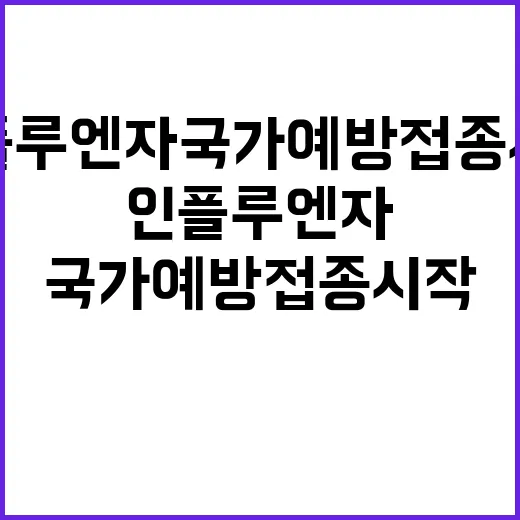 인플루엔자 국가예방접종 시작…겨울철 건강 지키기!