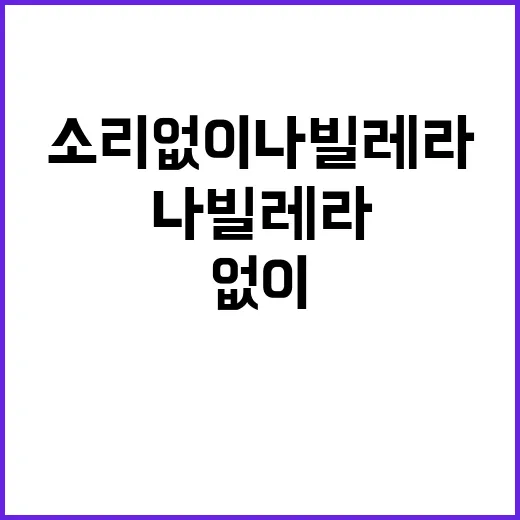 소리없이 나빌레라 …