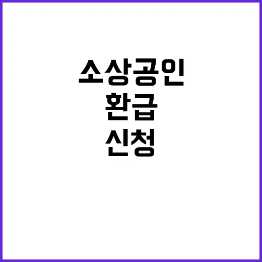 대출 환급 소상공인…