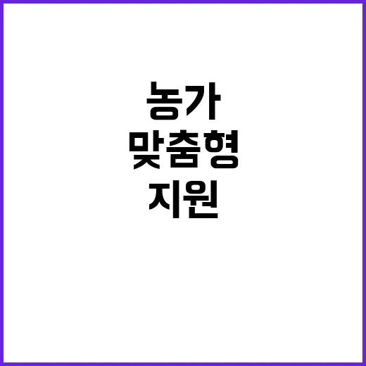 농가 소득격차 맞춤…